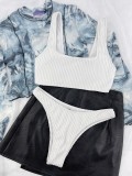 Sexy Solid Color Two Piece Swimsuit