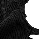 Women Sexy Solid Slim Backless Sports Jumpsuit