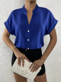 Women summer v-neck shirt
