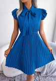 Women Tie Pleated Skirt
