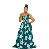 Women Summer Fashion Flower Print Sundress
