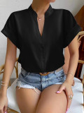 Women summer v-neck shirt
