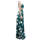 Women Summer Fashion Flower Print Sundress