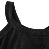 Women Sexy Solid Slim Backless Sports Jumpsuit