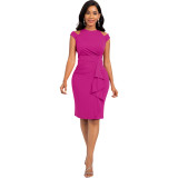 Women Sexy Solid Lace Dress