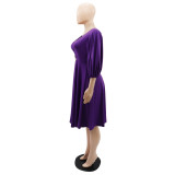 Women v-neck cutout dress