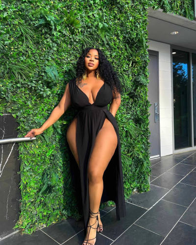 plus size sexy dress Off-Shoulder Sleeveless Plus Size maxi dresses for Plus Size Women