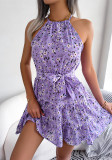 Spring/Summer Casual Ruffled Swing Floral Dress Beach Dress