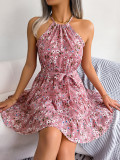 Spring/Summer Casual Ruffled Swing Floral Dress Beach Dress