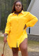 Spring Sexy Solid Color Shirt Dress Loose Long Sleeve Shirt Dress