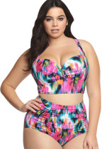 Sexy High Waist Plus Size Two Piece Bikini Swimsuit Sexy High Waist Plus Size Two Piece Bikini Swimsuit
