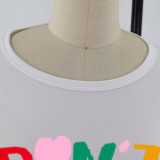 Round Neck Casual Letter Printing Sensation Short Sleeve T-Shirt Women's Trendy Top