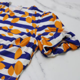 Chic Puff Sleeve Elegant Ruffled High Waist Overalls Straight Leg Trousers Women's Jumpsuit