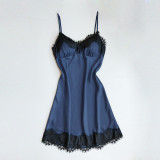 Home Sexy Pajamas Female Temptation Sexy V-Neck Lace Side Straps Nightdress Sexy Underwear