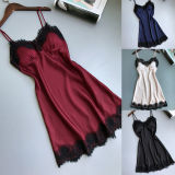 Home Sexy Pajamas Female Temptation Sexy V-Neck Lace Side Straps Nightdress Sexy Underwear