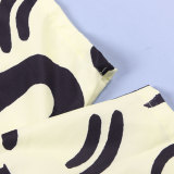 Sexy Casual Print Off Shoulder Plus Size Jumpsuit