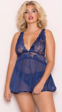 Erotic Lingerie Sexy Plus Size Mesh Halter Neck Nightdress