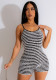 Women Sexy Striped Romper