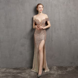 Women Formal Party Slim Elegant Maxi Evening Dress