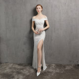 Women Formal Party Slim Elegant Maxi Evening Dress