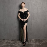 Women Formal Party Slim Elegant Maxi Evening Dress