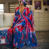 Plus Size African Ladies Printed Long Dress