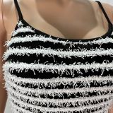 Women Sexy Striped Romper