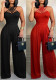 Women Sexy Crossover Wide Leg Jumpsuit