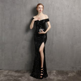 Women Formal Party Slim Elegant Maxi Evening Dress