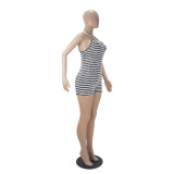 Women Sexy Striped Romper