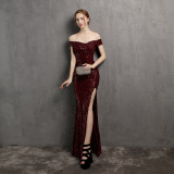 Women Formal Party Slim Elegant Maxi Evening Dress