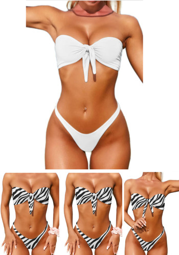 Custom Printed Swim Caps Women's Bikini Two Pieces Swimwear