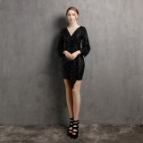 Mini Evening Dress Dinner Party Formal Party Sexy Nightclub Girl Chic Elegant Short Dress