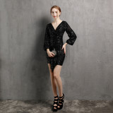 Mini Evening Dress Dinner Party Formal Party Sexy Nightclub Girl Chic Elegant Short Dress
