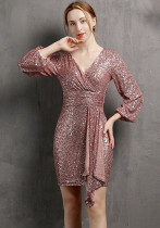 Mini Evening Dress Dinner Party Formal Party Sexy Nightclub Girl Chic Elegant Short Dress