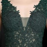 Elegant Lace Diamond Formal Party Dress Bride Long Mermaid Evening Dress