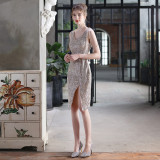 Formal Party Evening Dress Female Sequins Short Dress Party Dress