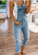 Women's Overalls Ripped Washed Slim Jumpsuit Bib Women's Pants