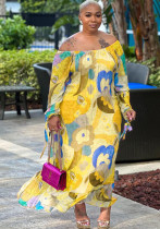 Women sexy printed dress