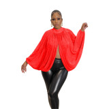 Women sexy slit crew neck Backless lace Top