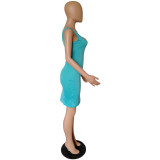 Customize Women Summer Solid Color Slip Dress