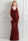 Plus Size Women Sequined Formal Party Maxi Mermaid Dress