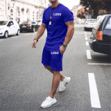 Customize Summer Men Short Sleeve Top and Shorts Two-Piece Set