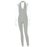 Customize Women Fit V-neck Sleeveless Jumpsuit