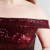 Plus Size Women Sequin Formal Party Mermaid Dress