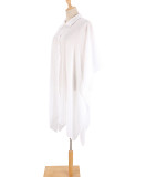 cotton shirt style loose beach cardigan Holidays sun protection cover-up