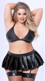 Sexy Lingerie Plus Size Patent Leather Suit