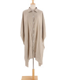 cotton shirt style loose beach cardigan Holidays sun protection cover-up