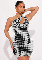 Ladies Sexy Fashion Slash Shoulder Cutout Dress Ladies Sexy Fashion Slash Shoulder Cutout Dress