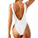 Women's Sexy custom bathing suits with face High Waist Backless one piece customizable swimsuits